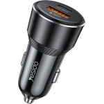 Yesido - Car Charger (Y64) - Dual-Port USB-A + Type-C, 50W, Multi Protection, Fast Charging - Black
