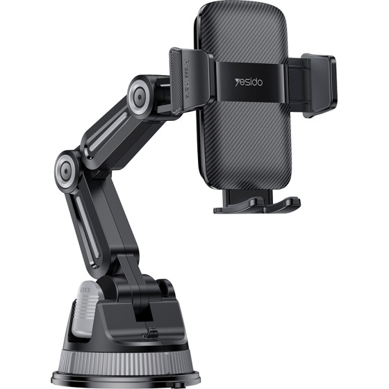 Yesido - Car Holder (C275) - For Dashboard, 1260-Degree All-Round Adjustment Design, 4.7-7.2'' Phone - Black