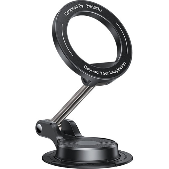 Yesido - Car Holder - Magnetic, For Dashboard, Dual-Axis Design, Compatible With Magsafe - Black - (C218)