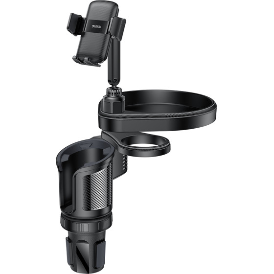 Yesido - Car Holder 4in1 (C274) - Cup Storage, Phone Mount And Sundries Storage, 720� Adjustable Angle, 4.7-7.2'' - Black