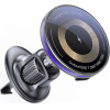 Yesido - Car Holder With Wireless Charging - For Air Vent, Flowing Light, Multi Folding Clamp Arm, Type-C, 15W - Black - (C308)