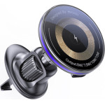 Yesido - Car Holder With Wireless Charging - For Air Vent, Flowing Light, Multi Folding Clamp Arm, Type-C, 15W - Black - (C308)
