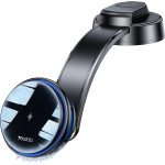 Yesido - Car Holder With Wireless Charging - For Dash, Semiconductor, Powerful Cooling, 2x Ambient Lights, 15W - Black - (C311)