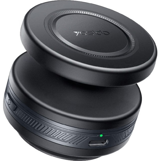 Yesido - Car Holder With Wireless Charging - For iPhones, With Magsafe Support, For Dashboard, 360� Ball Head - Black - (C224)
