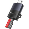 Yesido - Card Reader - Type-C, High-speed, Aluminum Alloy, Support 1TB, Plug And Play, Tf Card - Black - (GS37)