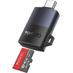 Yesido - Card Reader - Type-C, High-speed, Aluminum Alloy, Support 1TB, Plug And Play, Tf Card - Black - (GS37)