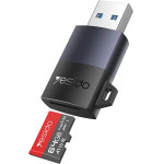 Yesido - Card Reader - USB, High-speed, Aluminum Alloy, Support 1TB, Plug And Play, Tf Card - Black - (GS36)
