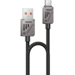 Yesido - Data Cable (CA135C) - Usb To Type-C, Fast Charging, QC18W, 3A, 480Mbps, Carplay Compatible, Zinc Alloy, 1.2m - Black