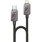 Yesido - Data Cable - Type-C To Lightning, Fast Charging, PD27W, Carplay Compatible, Zinc Alloy, 1.2m - Black - (CA195)