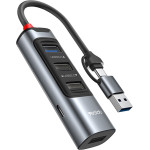 Yesido - Docking Station 5in1 (HB20) - USB, Type-C To 4x USB, USB-C, PD100W, Fast Charge, Plug & Play, 5GBps - Gray - (HB20;YESIDO)