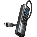 Yesido - Docking Station 5in1 (HB23) - Type-C To 3x USB, USB-C, DisplayPort, PD100W, Fast Charge, 4K@30Hz, 5GBps - Gray - (HB23;YESIDO)
