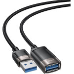 Yesido - Extension Adapter - Usb 2.0, With 1.5m Cable, Braided, High-Speed Transmission - Grey - (GS26)