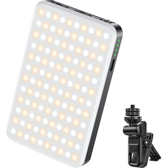 Yesido - Selfie Light (DH12) - USB-C, 3000mAh, 6W, 120 LED, With Clip-On Design - Black