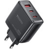 Yesido - Wall Charger (YC144) - 2x Type-C, 1x USB-A, 65W, Gan Technology, Fast Charging - Black