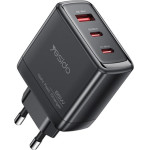 Yesido - Wall Charger (YC144) - 2x Type-C, 1x USB-A, 65W, Gan Technology, Fast Charging - Black
