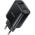 Yesido - Wall Charger - With Digital Display, Quick Charge, For Phone, Tablet, USB, Type-C, 20W - Black - (YC68)