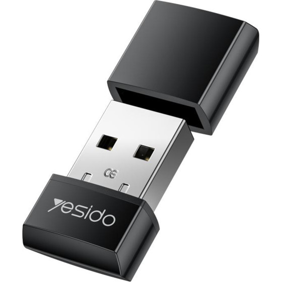 Yesido - Wi-Fi Adapter - With Built-In Antenna, UBS-A, 150Mbps, WiFi4 2.4G, Plug&Play - Black - (WP10)