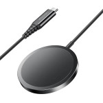 Yesido - Wireless Charging Station - For iPhone, Fast Charging, N52 Magnets, Strong Adsorption, 15W, Type-C - Black - (DS21)