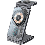 Yesido - Wireless Charging Station - Magnetic Fast Charging, For Phone, Watch, Earbuds, Foldable, Stand, 15W - Black - (DS25)