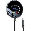 Yesido - Wireless Charging Station - Magnetic Grip, Digital Display, Fast Charging, 15W, Type-C Cable, 1.2m - Black - (DS28)