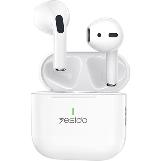 Yesido - Wireless Earbuds (TWS17) - With Bluetooth V5.1, Half-In-Ear Design, 200mAh, Type-C - White