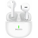 Yesido - Wireless Earbuds (TWS18) - Bluetooth V5.1, Half-In-Ear Design, 220mAh, Type-C - White
