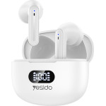 Yesido - Wireless Earbuds (TWS19) - With ENC, Touch Control, Bluetooth V5.3, Led Display, Half-In-Ear Design, 470mAh - Black