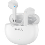 Yesido - Wireless Earbuds (TWS21) - With Bluetooth V5.3, Half-In-Ear Design, Touch Control, Noise Cancelling, 320mAh - White