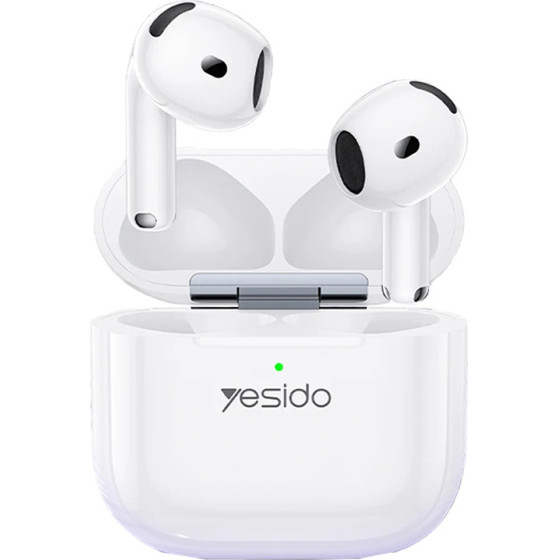 Yesido - Wireless Earbuds (TWS32) - With ANC, Microphone, Bluetooth 5.4, Half-In-Ear Design, 300mAh - White