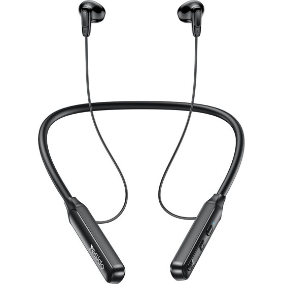 Yesido - Wireless Earbuds - Magnetic, Neckband Design, With Bluetooth V5.3, 280mAh, Type-C - Black - (YSP21)