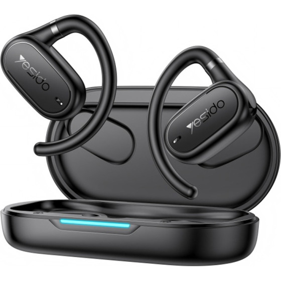 Yesido - Wireless Earbuds - With Bluetooth V5.3, Open-Ear Design, IP54, 600mAh - Black - (YSP25)