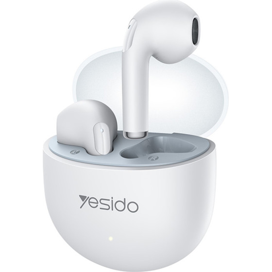 Yesido - Wireless Earbuds - With Microphone, Bluetooth 5.3, Half-in-Ear Design, 250mAh - White - (TWS35)