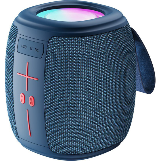 Yesido - Wireless Speaker - Bluetooth 5.1, Rgb Lights, Portable, Fabric Texture, TF, USB, DC5V, 1200mAh, 5W - Blue - (YSW14)