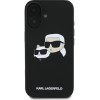 Karl Lagerfeld Iphone 16 6.1 Black Hardcase Silicone Double Heads Print Mags - (KLHMP16SSKCHPPLK)