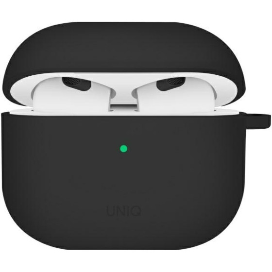 UNIQ Case Nexo Airpods 4 + Ear Hooks Silicone Black - (UNIQ-AIRPODS(2024)-NEXOBLK)