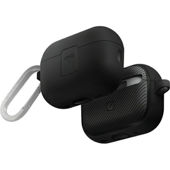 UNIQ Clyde Lock Case Airpods Pro 2 (2022/2023) black-Dark grey/charcoal-Dark Grey - (UNIQ-AIRPODSPRO2-CLYCHRDGRY)