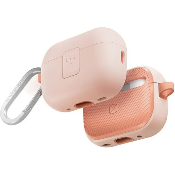 UNIQ Clyde Lock Case Airpods Pro 2 (2022/2023) Powder pink-pink/Light pink-Crepe Pink - (UNIQ-AIRPODSPRO2-CLYLPKCPK)