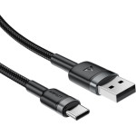 Acefast - Data Cable - Fast Charge, Usb To Type-C, 3A, Bend-Resistant, Wide Compatibility, Nylon Braid, 1.2m - Black - (C22-04)