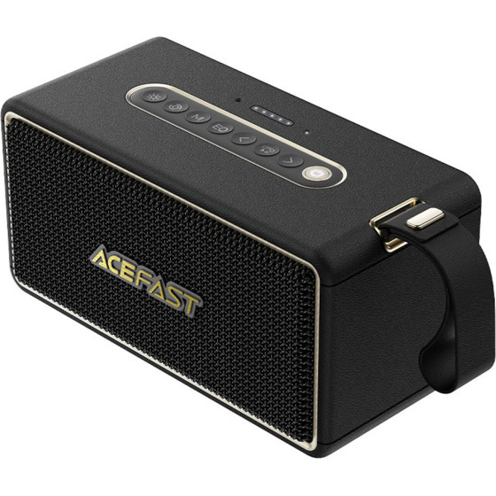 Acefast - Wireless Speaker (K3 Max) - Bt 5.4, TF, AUX, Rgb Lights, Dsp Processor, 360� Sound, IPX6, 80W, 5000mAh - Black