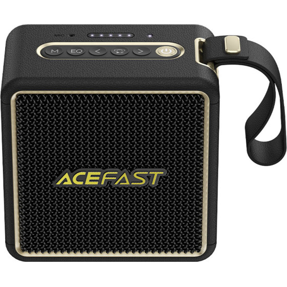 Acefast - Wireless Speaker Nano - Bluetooth 5.4, Rgb Lights, Handsfree Calls, USB, TF, AUX, IPX6, USB-C, 2600mAh - Black - (K3)