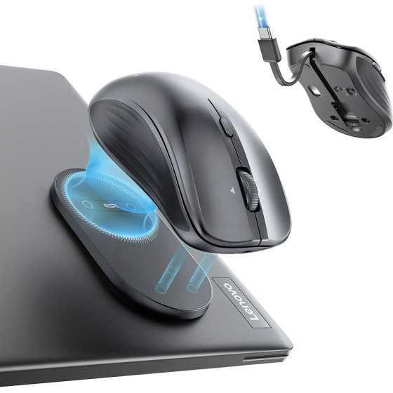 ESR - Wireless Mouse Magmouse - Magnetic Grip, Built-In Type-C Cable, 800-4800DPi - Gray - (6H0020201)