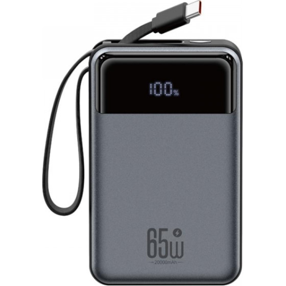 XO Design Powerbank PR267, 20000mAh, 65W, Qc + PD, Grey