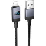 Hoco Cable Usb A To Lightning 2,4A With Display 1 m X118 black