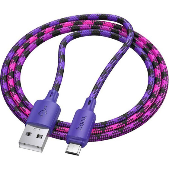 Hoco Cable Usb A To Micro Usb 2,4A 1 m X116 Gradient purple