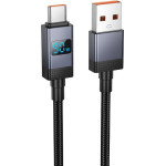 Hoco Cable Usb A To Usb C 5A With Display 1 m X118 black