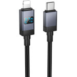 Hoco Cable Usb C To Lightning Pd 27W With Display 1 m X118 black