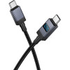 Hoco Cable Usb C To Usb C 3A 60W With Display 1 m X118 black