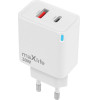 Maxlife MXTC-09-30AC Gan Pd Qc Charger 1x USB-C 1x Usb 30W white