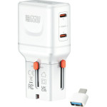 4sMarts Travel Charger World Travel Adapter Nomad Pocket 65W White - (541647)
