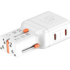 4sMarts Travel Charger World Travel Adapter Nomad Pocket 65W White - (541647)